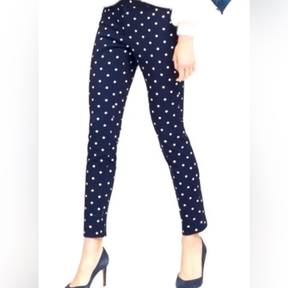 Banana Republic Women’s Sloan Polka Dot Low-Rise Skinny Crop Pants Sz 00 P